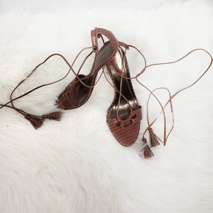 Banana Republic Shoes - Banana Republic Ankle Wrap Stiletto Sandal Leather Banana Republic Shoes - Banana Republic Ankle Wrap Stiletto Sandal Leather